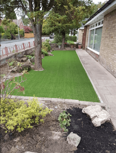 Artificial grass installation in Yorkshire