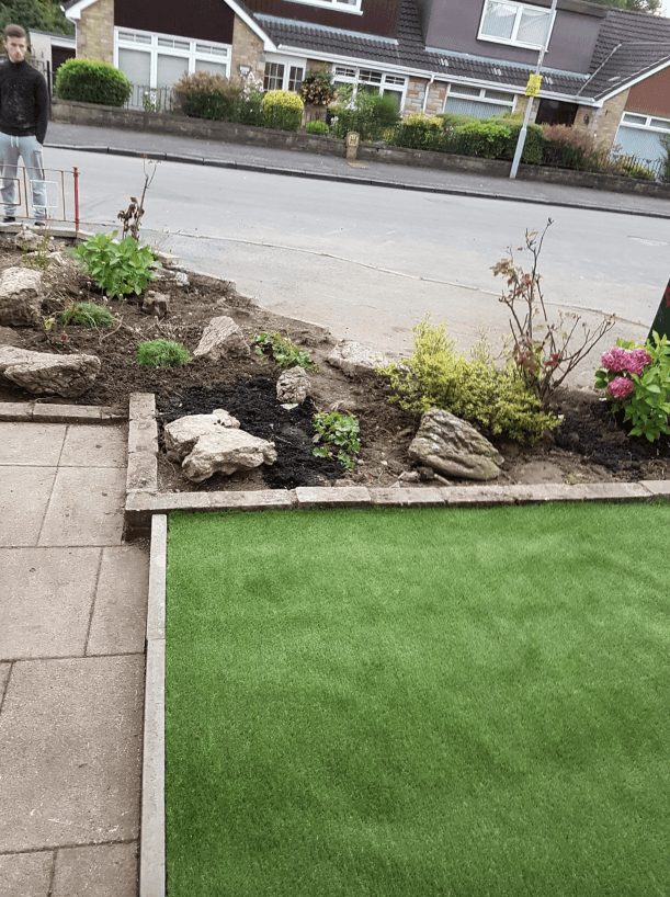 Artificial grass installation in Yorkshire